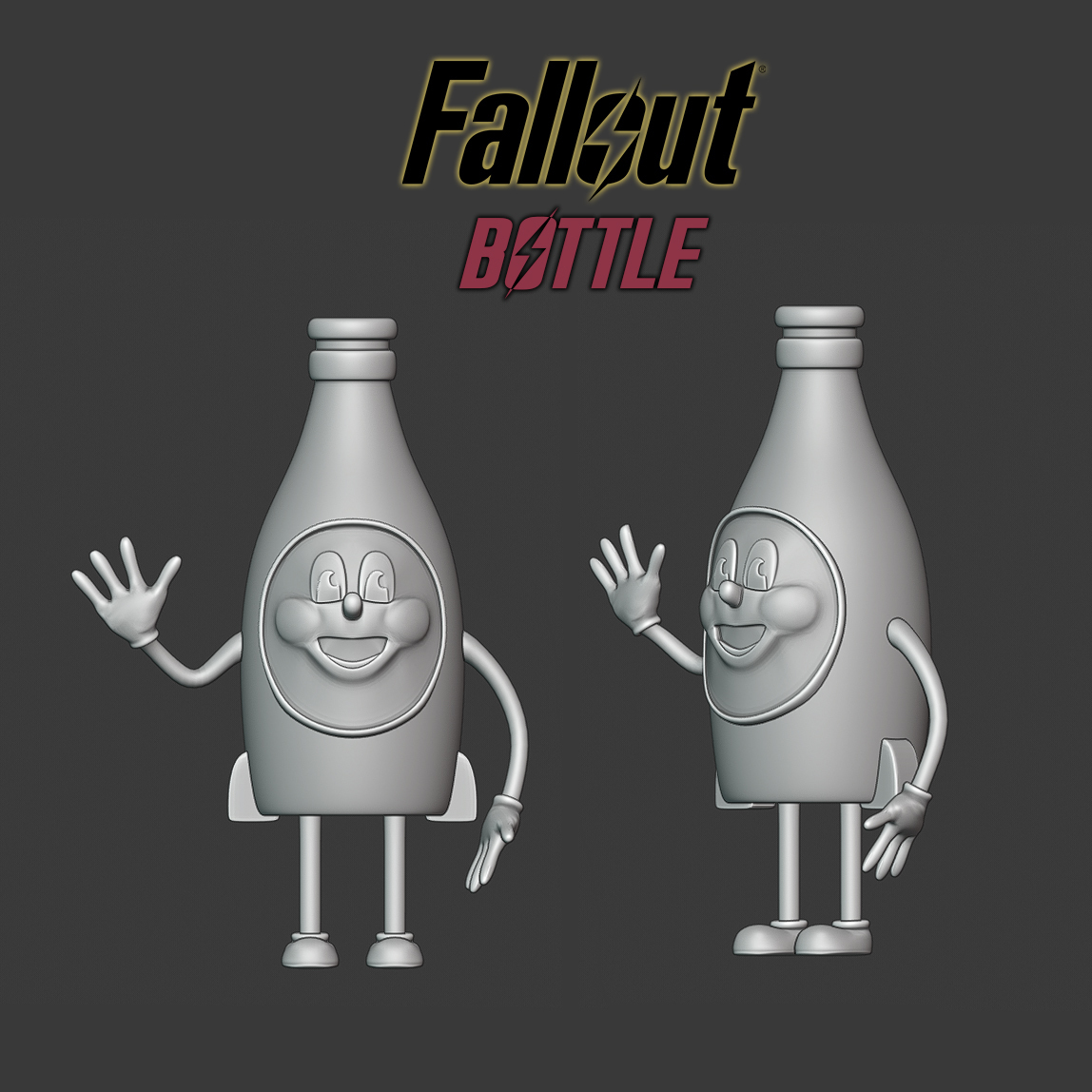 Bottle and Cappy フィギュア Nuka-World Bottle And Cappy Statue (LaidBack) - The Fallout Wiki